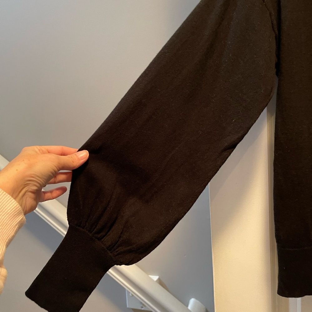 Gap Black V-Neck Button Down Lightweight Sweater … - image 5